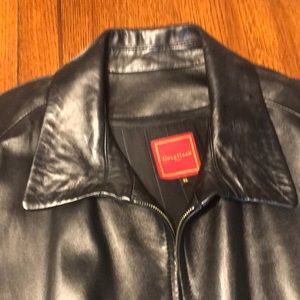 Brand new Cole Haan black leather coat